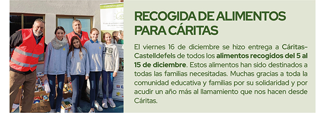 Recogida de alimentos para cáritas